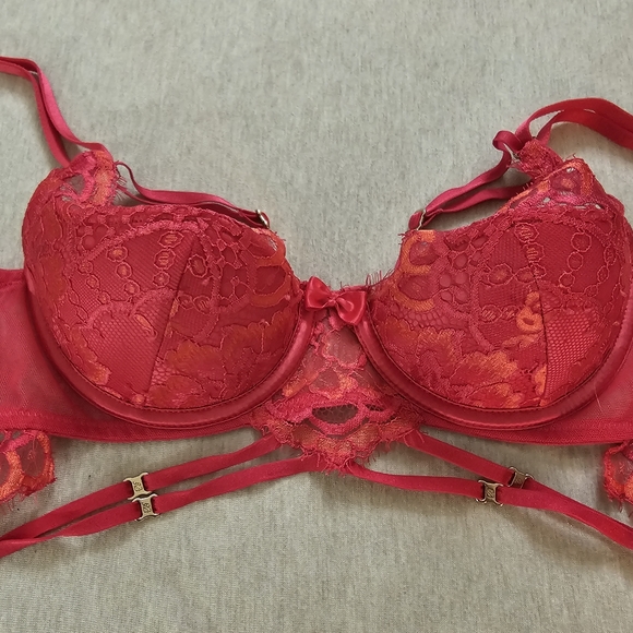 Honey Birdette Candice red bra 34b rare - Picture 5 of 8